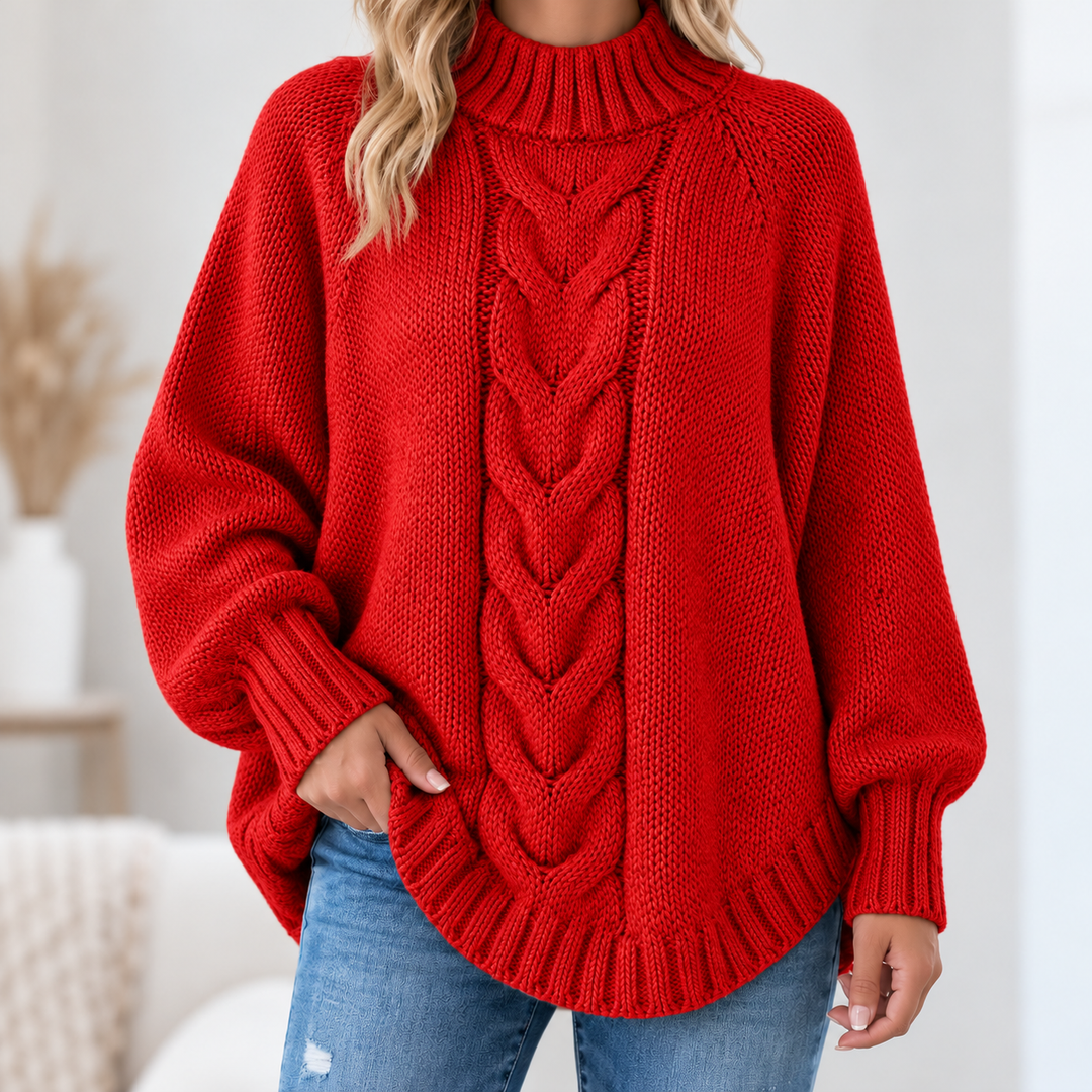 Pamella - Cable Knit Oversized Sweater