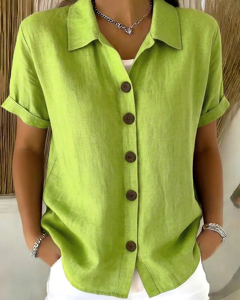 Button Front Blouse