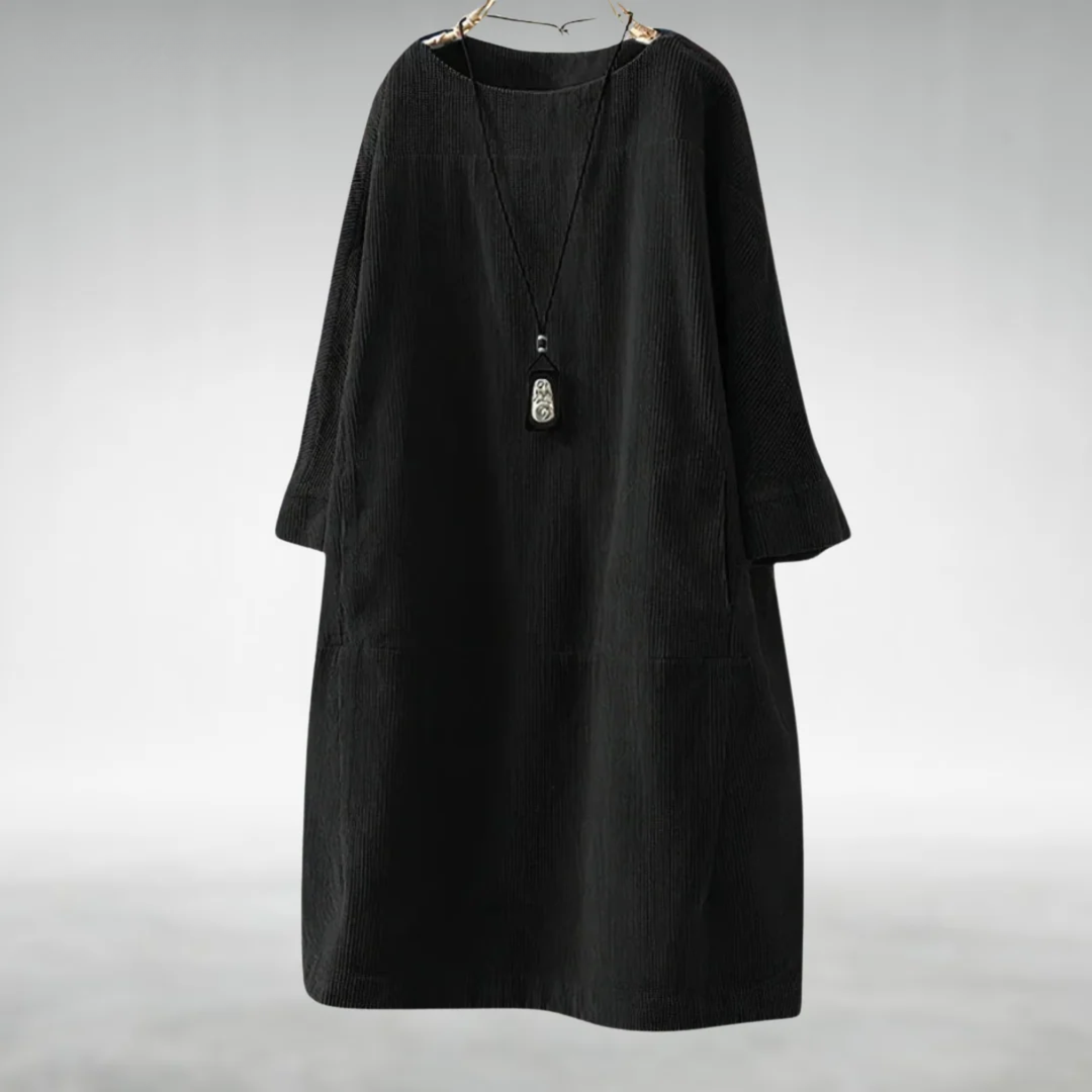 Amy™ | Relaxed Corduroy Midi Dress