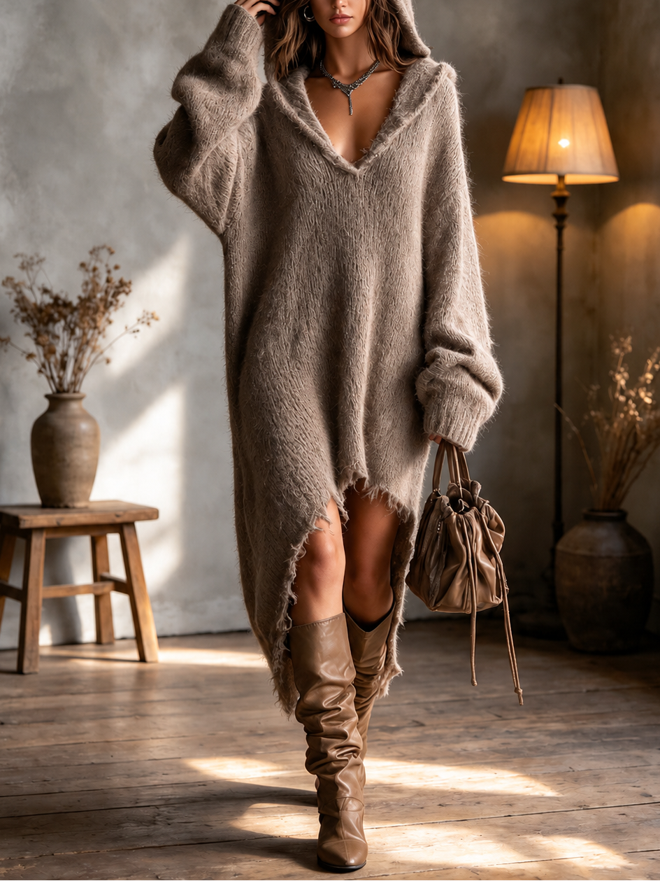 Heather | Hooded Midi Dress