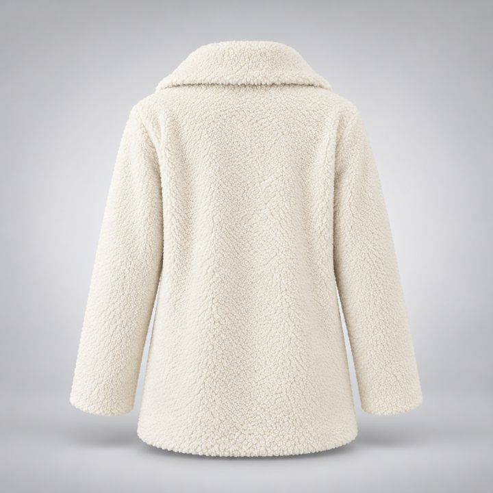 Monica | Cozy Leopard Accent Teddy Coat